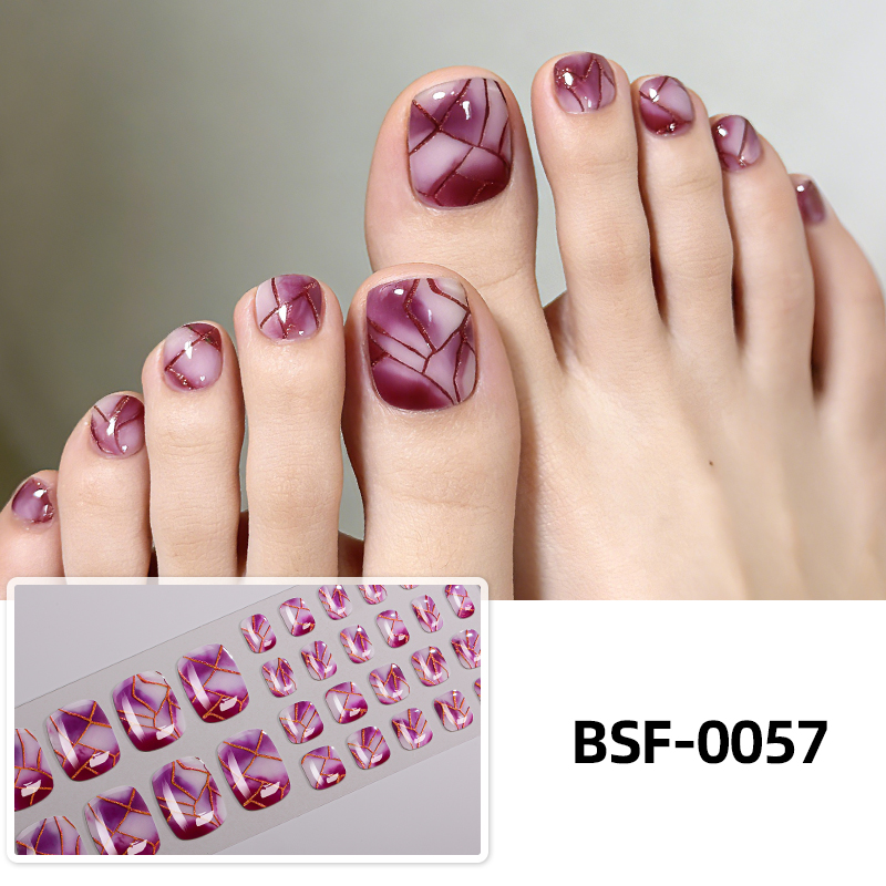 Full Cover Adhesive - 34 autocollants pour ongles de pieds