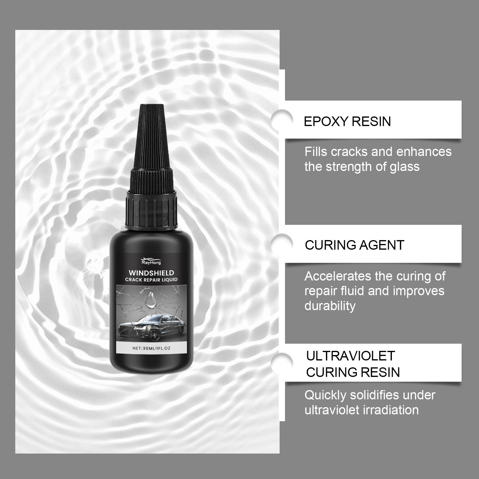 Kit de réparation de pare-bris - Liquid Uv Glue Kit avis et prix